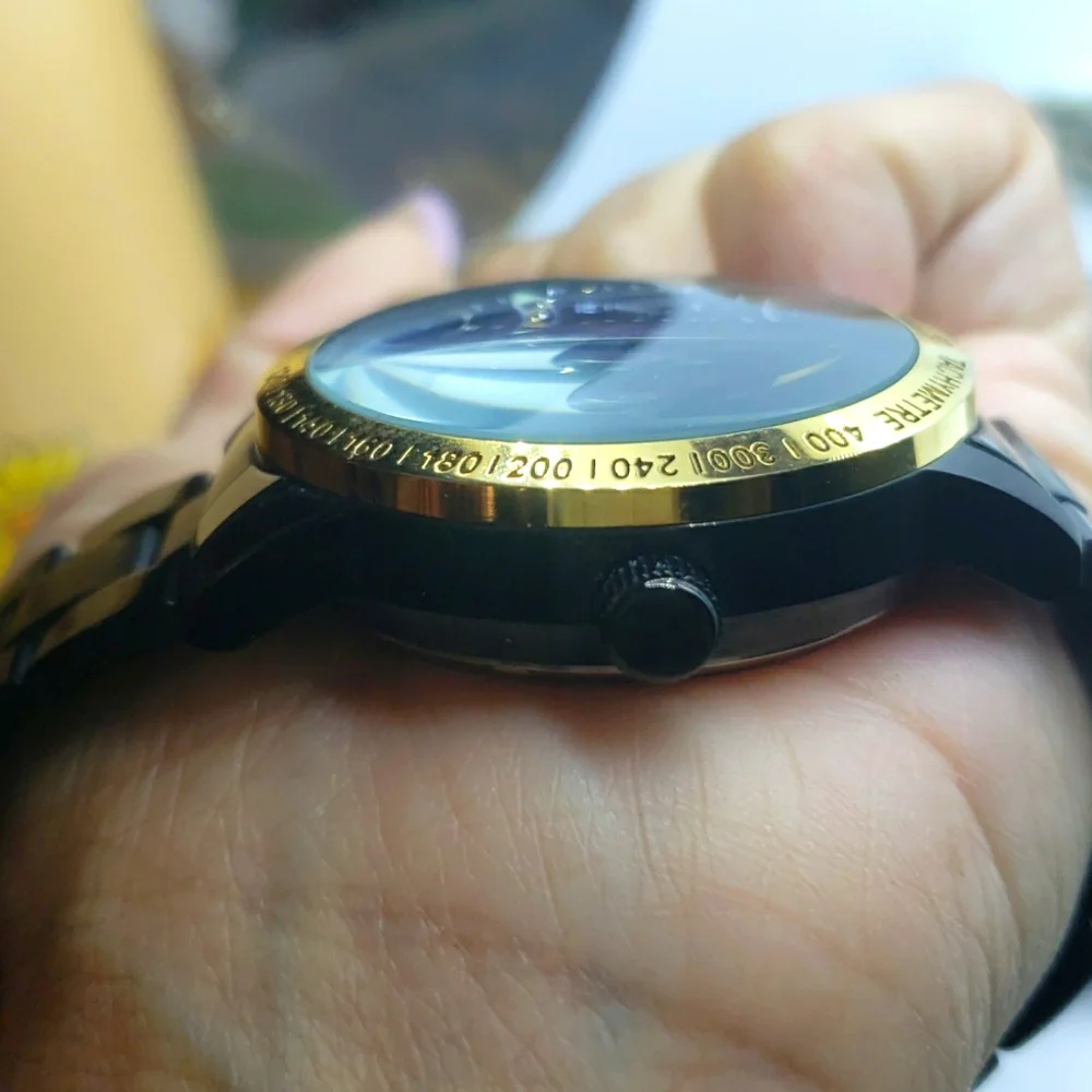 IK COLOURING Big Skeleton Case IK Mens Black Watch - Picture 6 of 10